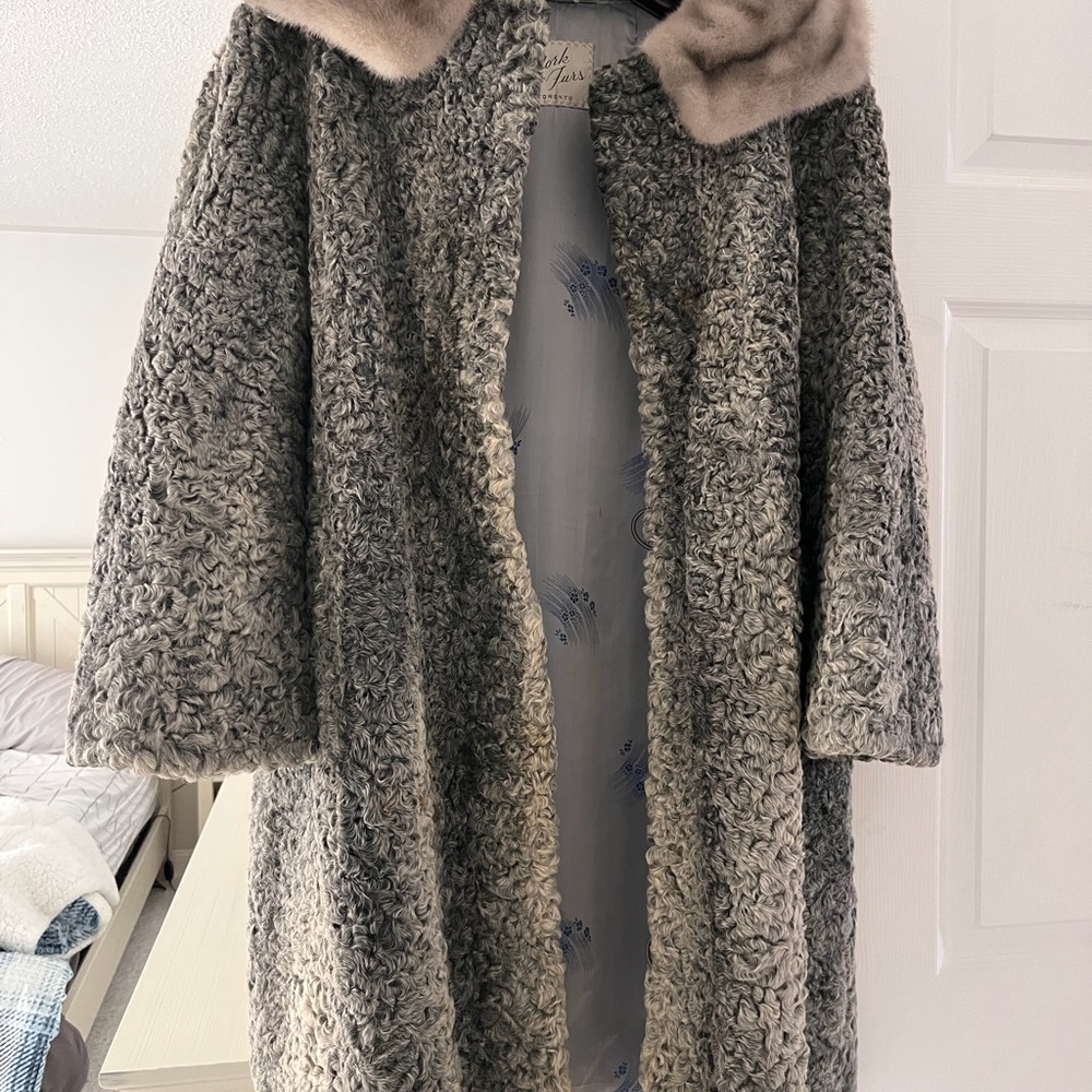 Vintage Grey fur Teddy Jacket